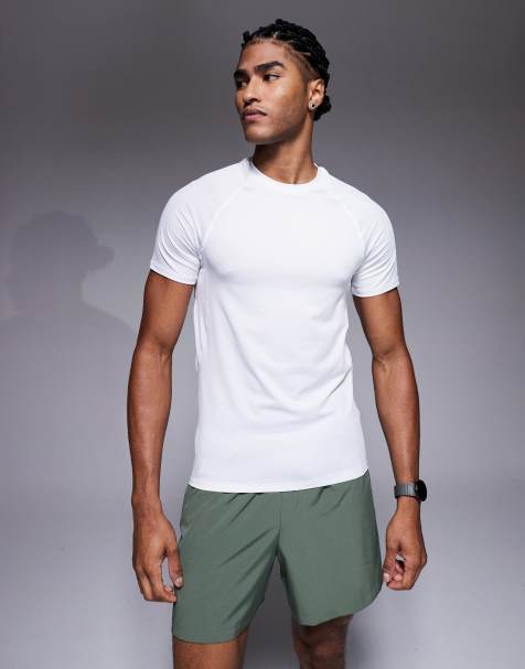 4505 - Muscle fit sneldrogend basislaag T-shirt in wit - view 1