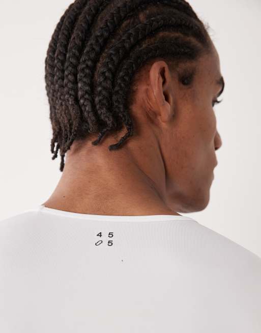 4505 muscle fit training tank with quick dry in white, 4 of 5
