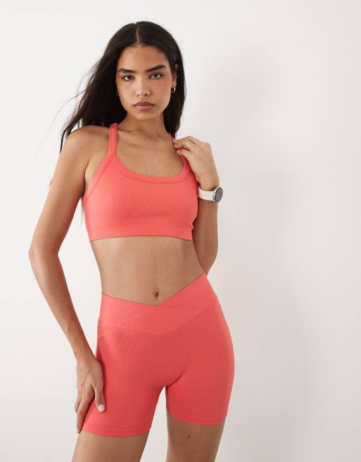4505 - Naadloze set met smalle ribbels in koraal, 4 van 4