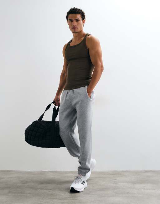4505 naadloze geribbelde slim-fit trainingtop met vierkante hals in caper, 3 van 5