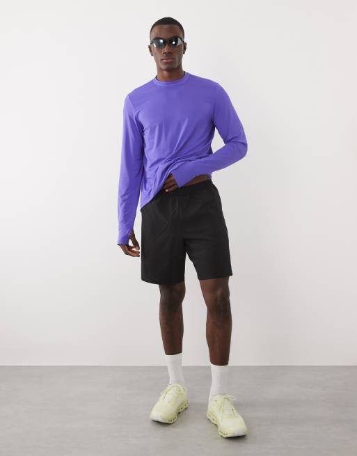 4505 nylon performance mesh quick dry running long sleeve top in ultraviolet, 2 of 5