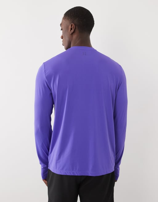 4505 nylon performance mesh quick dry running long sleeve top in ultraviolet, 3 of 5