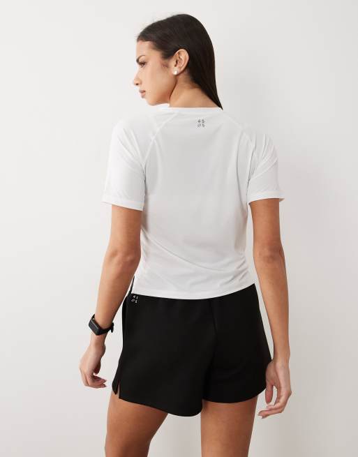 4505 nylon performance mesh quick dry running t-shirt in white , 4 of 4