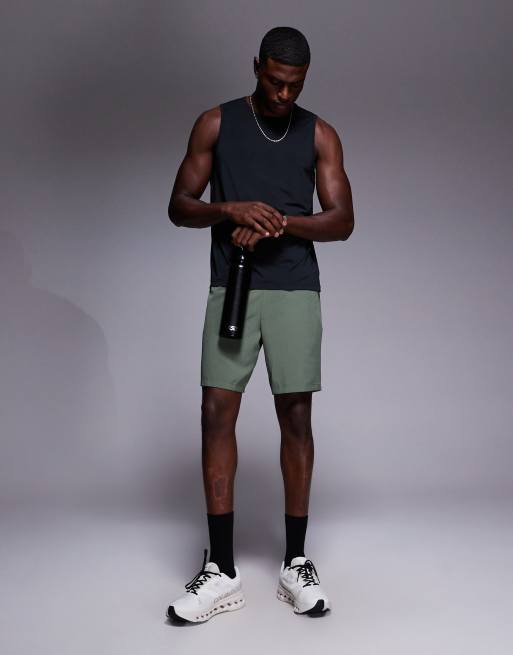4505 nylon performance mesh quick dry running vest in black