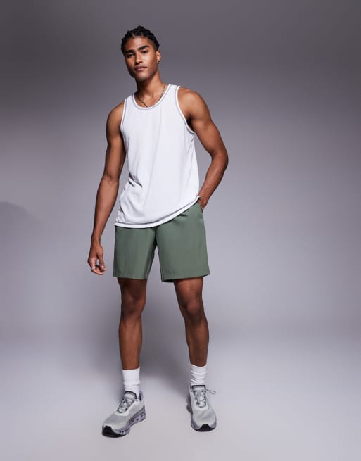 4505 Outdoor Runner back graphic quick dry mesh tank top in white, 3 of 4