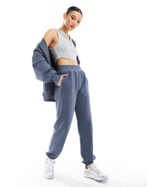 4505 oversized fleece training joggers in slate blue wash