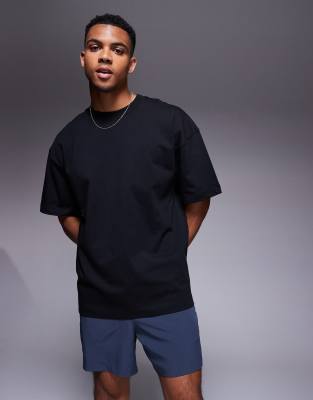 4505 Oversized Heavyweight Back Print Cotton T-shirt With Quick Dry Finish