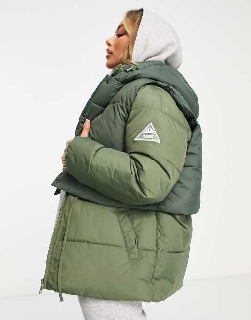 4505 oversized puffer jacket with removable gilet