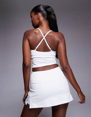 4505 Padel Active Tennis Skirt With Under Shorts In White