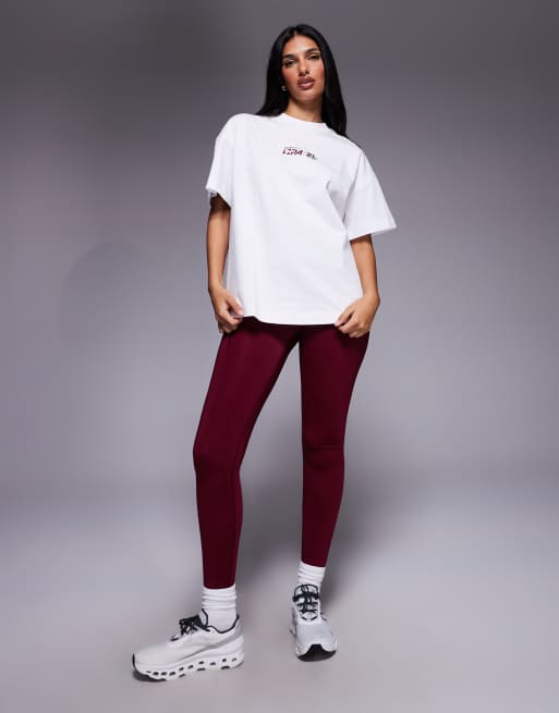 4505 – Padel – Vit t-shirt i oversize och kraftig bomull med tryck baktill, 2 av 4