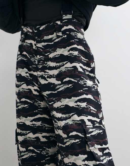 4505 pantalón cargo de esquí de pernera ancha en camuflaje de montaña, 4 de 5