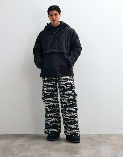 4505 pantalon cargo de ski ample à motif camouflage montagne - view 1