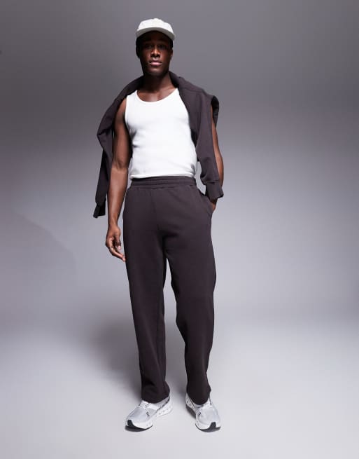 4505 - Pantalon de jogging ample en tissu épais à séchage rapide - Marron délavé