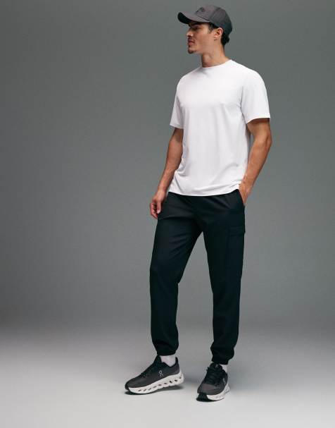 4505 - Pantalon de jogging cargo à séchage rapide avec poches zippées - Noir - view 1