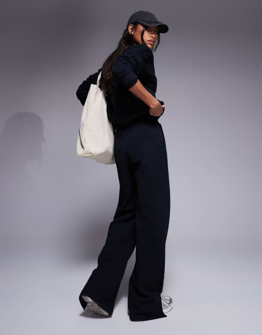 4505 - Pantalon de jogging slim évasé en tissu épais à séchage rapide - Noir délavé , 2 de 5
