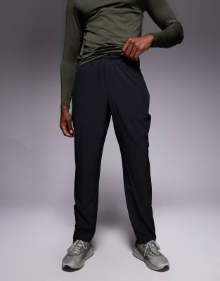 4505 - Pantalon de survêtement tissé avec poches zippées et ourlet ajustable - Noir