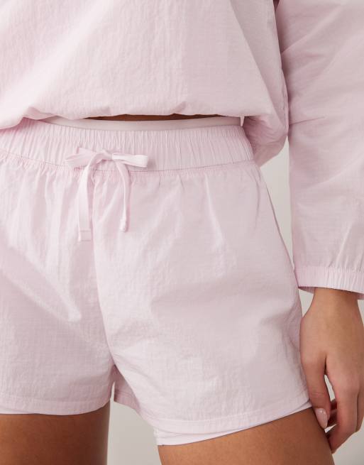 4505 - Pantaloncini da corsa 2-in-1 in ripstop rosa chiaro con tasche con zip, 3 di 5