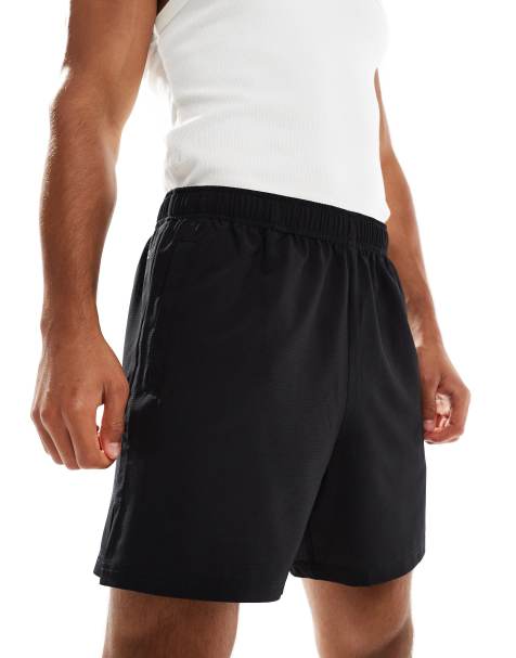 4505 - Pantaloncini da corsa neri in ripstop con tasche laterali con zip - view 1