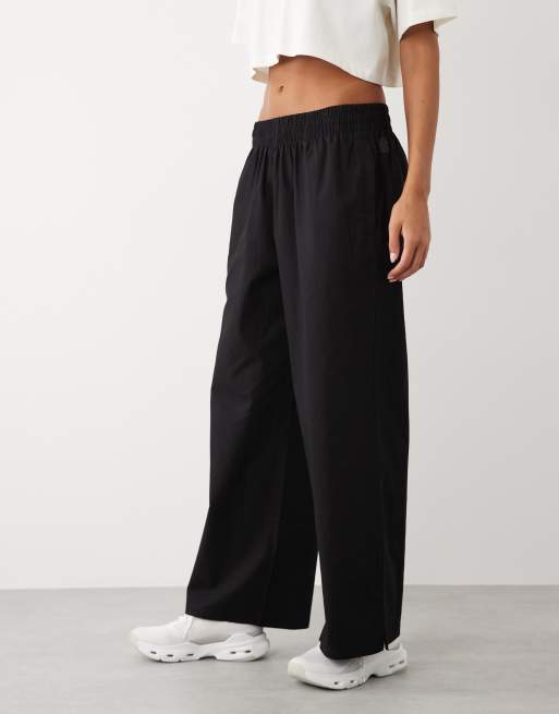 4505 pantalones anchos de ripstop de algodón para halterofilia con bolsillos con cremallera en negro, 2 de 5