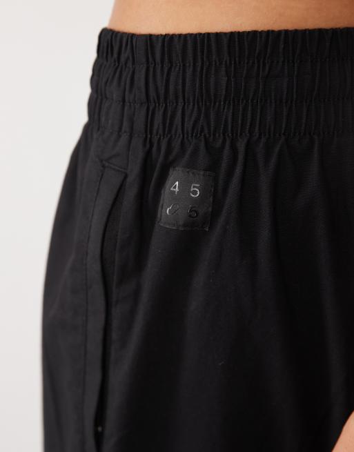 4505 pantalones anchos de ripstop de algodón para halterofilia con bolsillos con cremallera en negro, 4 de 5