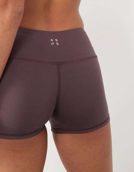 4505 - Pantalones cortos de 8 cm deportivos marrón topo ajustados, 5 de 5