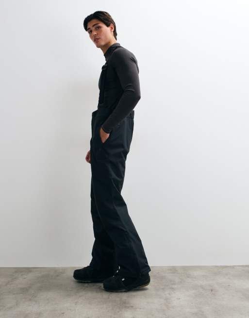 4505 pantaloni da sci imbottiti in ripstop a gamba larga neri, 3 di 5