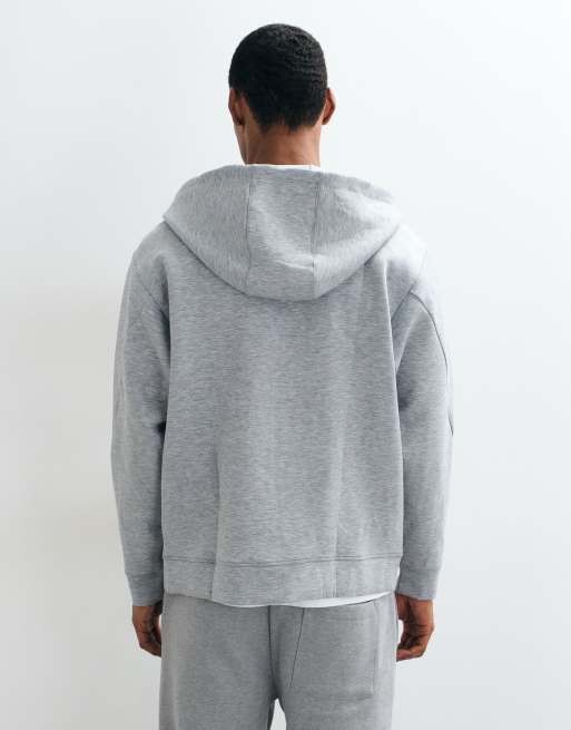 4505 performance boxy fit zip up hoodie in gray heather, 4 of 5