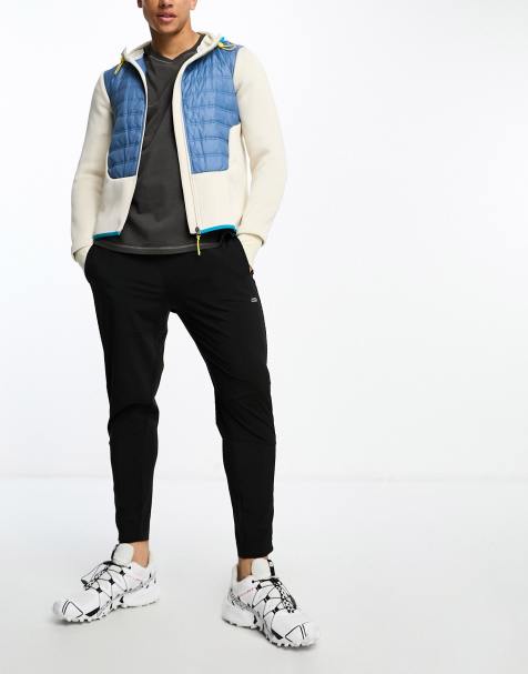 4505 performance jersey jacket with quilted pantels in off white and blue - view 1