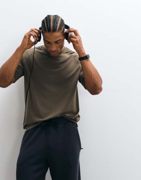 4505 performance jersey quick dry boxy training t-shirt in olive - view 1