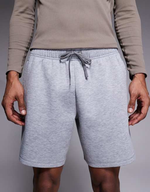 4505 - Performance - Pantalones cortos de chándal gris jaspeado con bolsillos con cremallera, 4 de 5