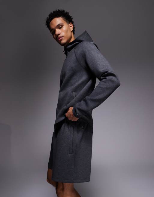 4505 performance sweat shorts with zip pockets in charcoal marl, 3 of 5