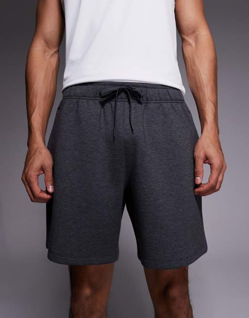 4505 performance sweat shorts with zip pockets in charcoal marl, 4 of 5