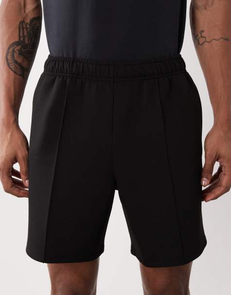 4505 performance sweats sweat shorts with pintuck detail in black - view 1