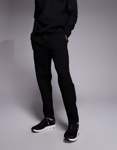 4505 performance sweats tapered trackies with zip pockets in black - view 1