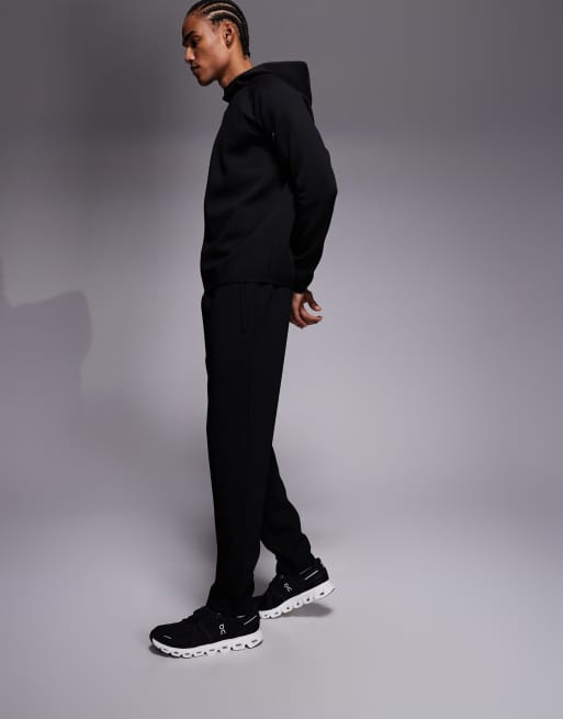 4505 performance tapered leg sweatpants with zipper pockets in black, 3 of 5
