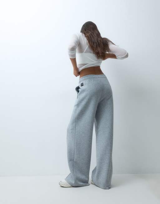 4505 performance wide leg sweatpants with pintuck detail in gray heather, 5 of 5