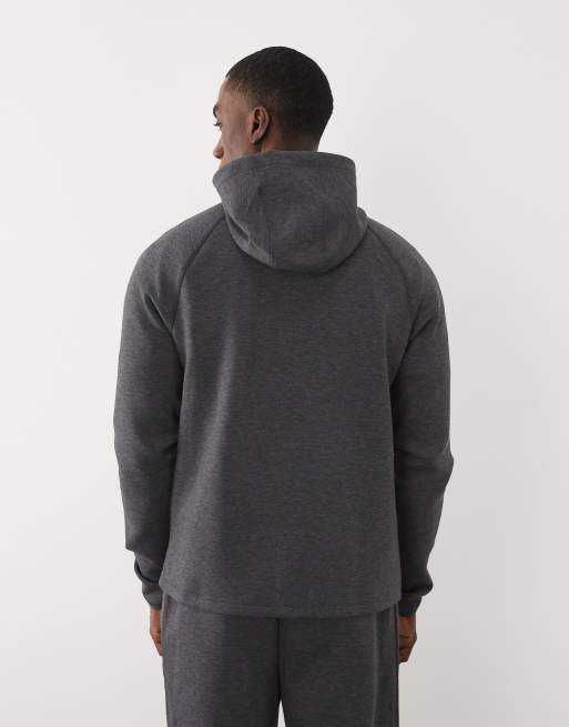 4505 performance zip up hoodie with zip pockets in charcoal marl, 3 of 5