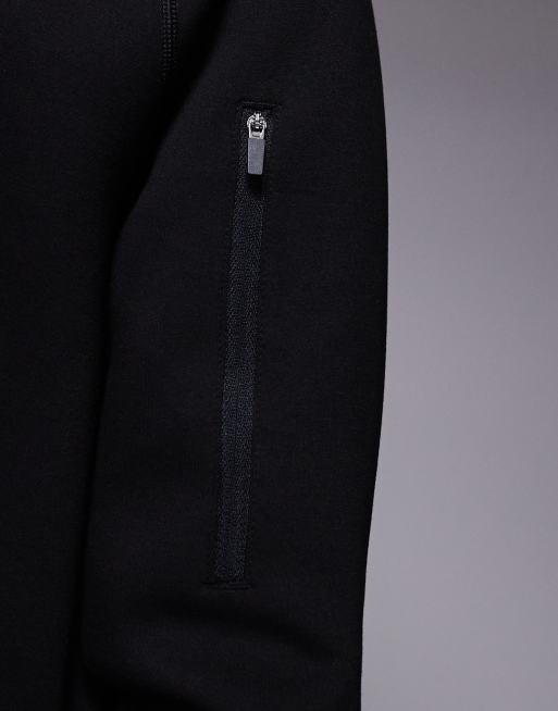 4505 performanceoverhead running hoodie with zip pockets in black, 5 of 5