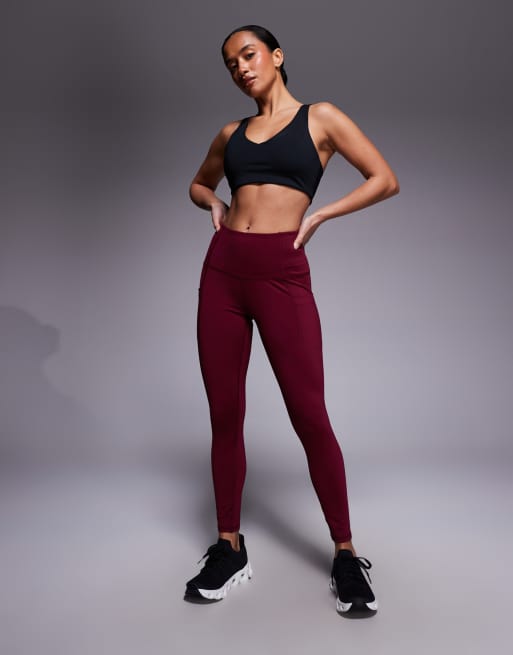 4505 Petite - Active - Sportlegging met hoge corrigerende taille in kersenrood