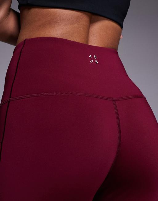 4505 Petite active waist snatching high-rise gym leggings in cherry red, 3 of 5