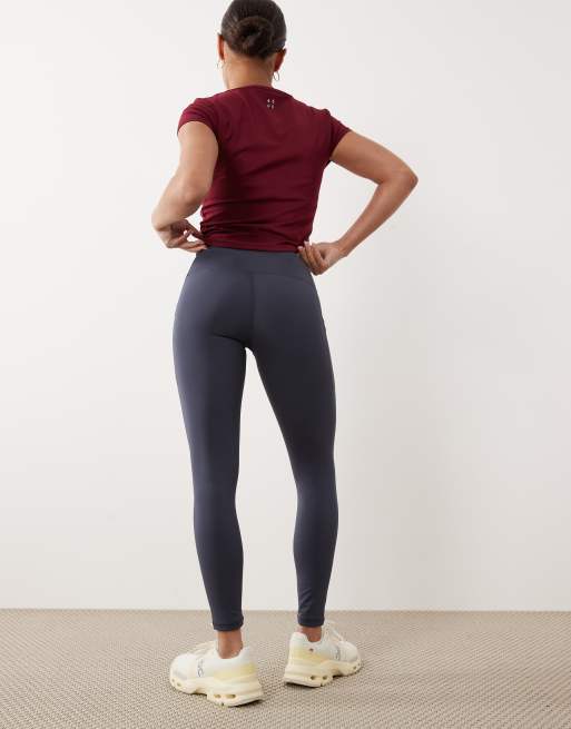 4505 Petite active waist snatching high rise gym leggings in slate blue, 4 of 5