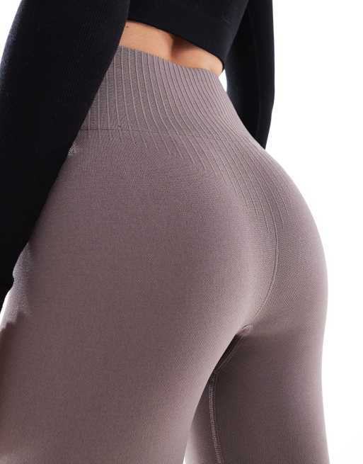 4505 Petite – Glatte, nahtlose Sport-Leggings in Lila mit hoher Taille , 5 von 5