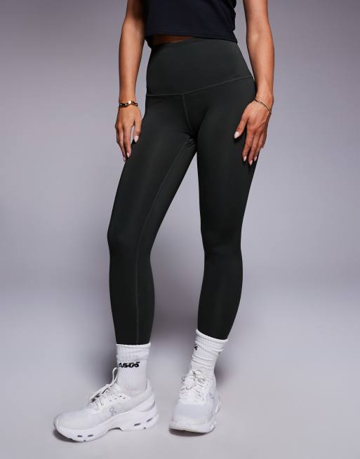 4505 Petite Icon active booty sculpt high waist gym leggings with inner pocket in khaki, 2 of 5