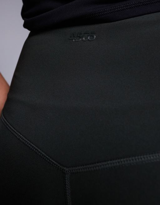 4505 Petite Icon active booty sculpt high waist gym leggings with inner pocket in khaki, 5 of 5