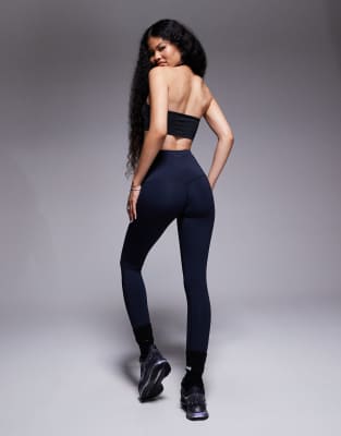 Asos 4505 Ski & Snow 4505 Petite Icon Active Booty Sculpt High Waist Gym Leggings With Inner Pocket In Blue