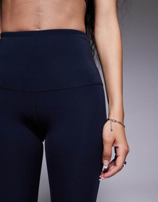 4505 Petite Icon active booty sculpt high waist gym leggings with inner pocket in navy, 3 of 5