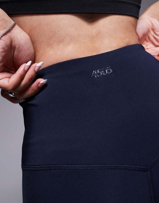 4505 Petite Icon active booty sculpt high waist gym leggings with inner pocket in navy, 5 of 5