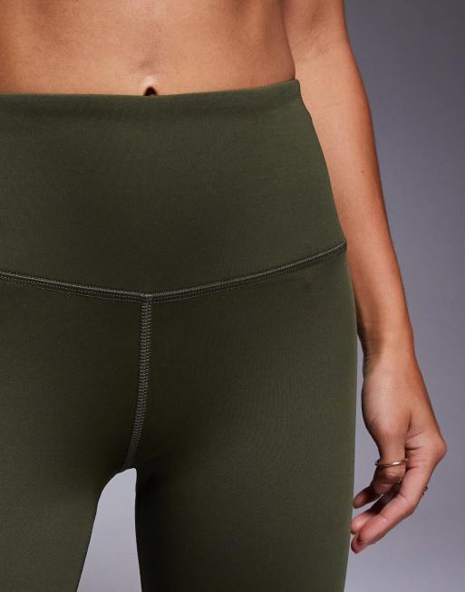 4505 Petite Icon active bum sculpt high waist gym legging with inner pocket in khaki, 5 of 5