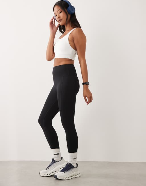 4505 - Petite - Icon - Active - Hardlooplegging met gestrikte taille en telefoonzakje in zwart, 2 van 5