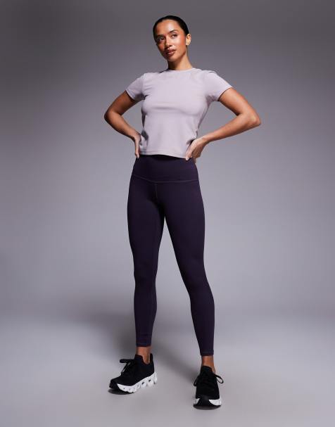 4505 Petite - Icon Active - Leggings da palestra a vita alta color mora modellanti sul retro con tasca interna - view 1